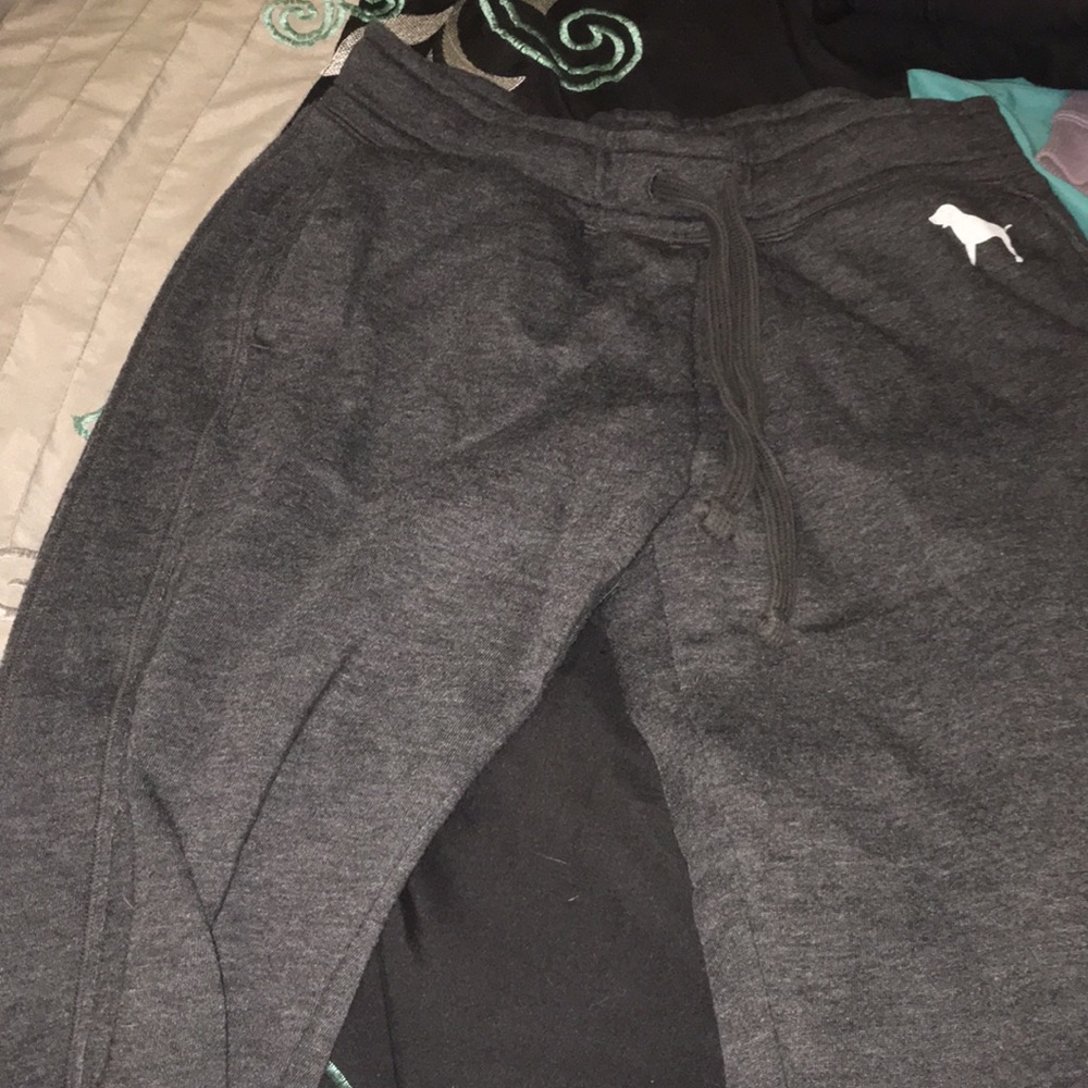 Pink grey sweatpants